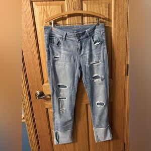 Soho Distressed Light Blue Boyfriend Jeans